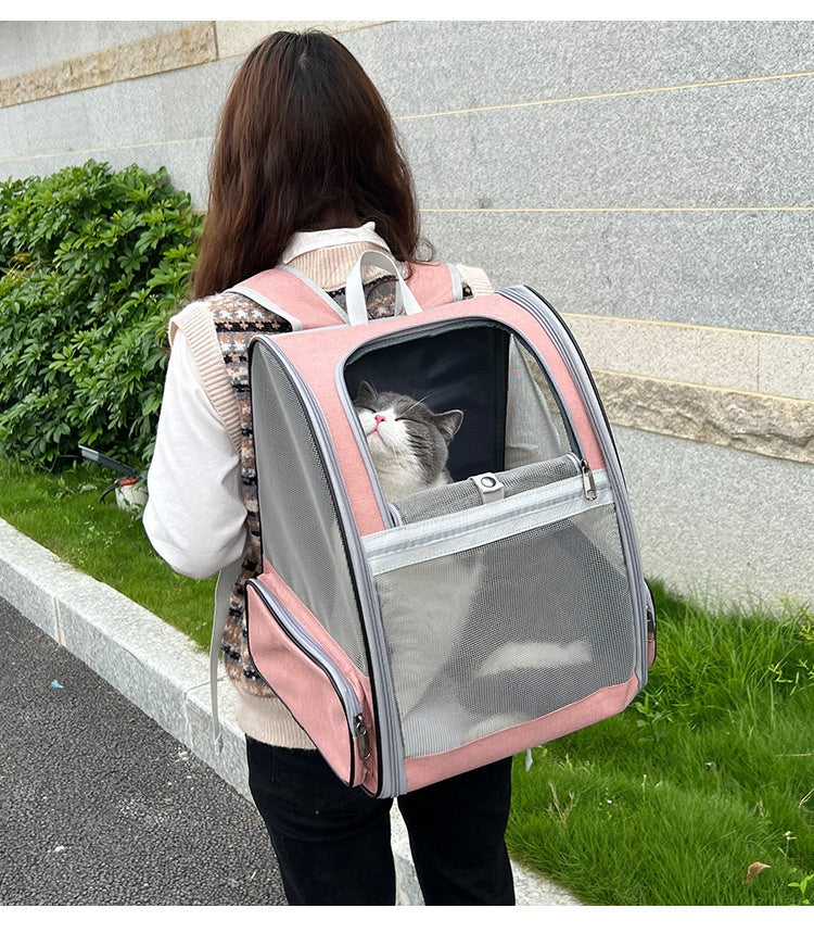 Breathable Panoramic Pet Carrier Backpack for Small Cats and Dogs