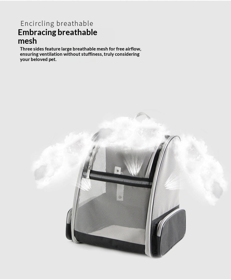 Breathable Panoramic Pet Carrier Backpack for Small Cats and Dogs
