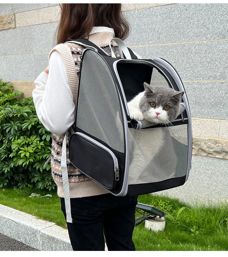 Breathable Panoramic Pet Carrier Backpack for Small Cats and Dogs