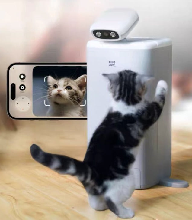 Smart Cat Feeder with 360° Camera & Laser Toy