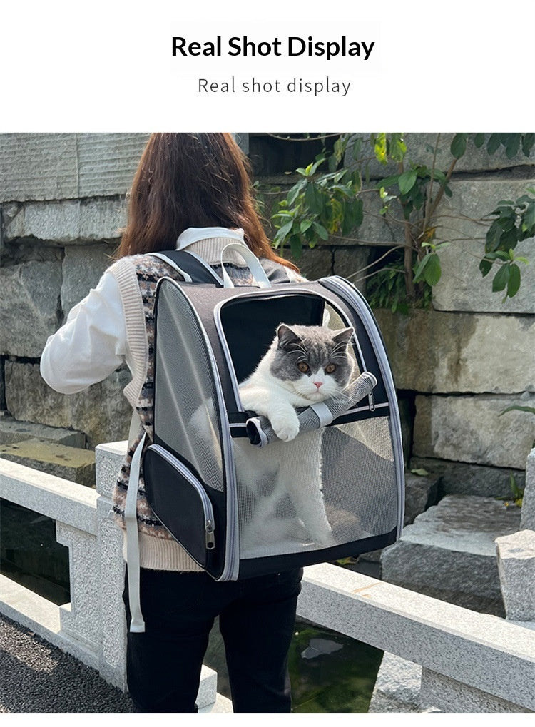 Breathable Panoramic Pet Carrier Backpack for Small Cats and Dogs